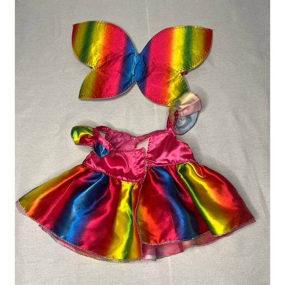 Build A Bear Angel Wing Outfit Rainbow Fits Large Stuffed Animals Has Lights - Picture 4 of 6